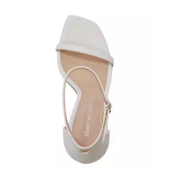 Stuart Weitzman Amelina Sandals Women’s White Ankle Strap Heels Size 6.5 - Picture 4 of 13